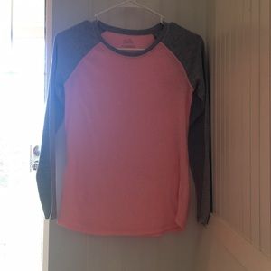 Justice peach and grey long sleeve